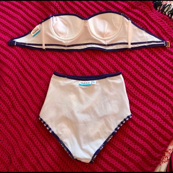 Modcloth Pippa two piece retro bikini swim suit - Picture 5 of 7